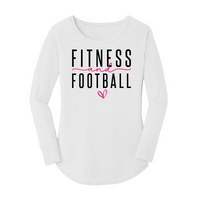 Womens X-Small White Long Sleeve Tunic Tee