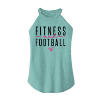 Womens X-Small Teal Rocker Tank Top