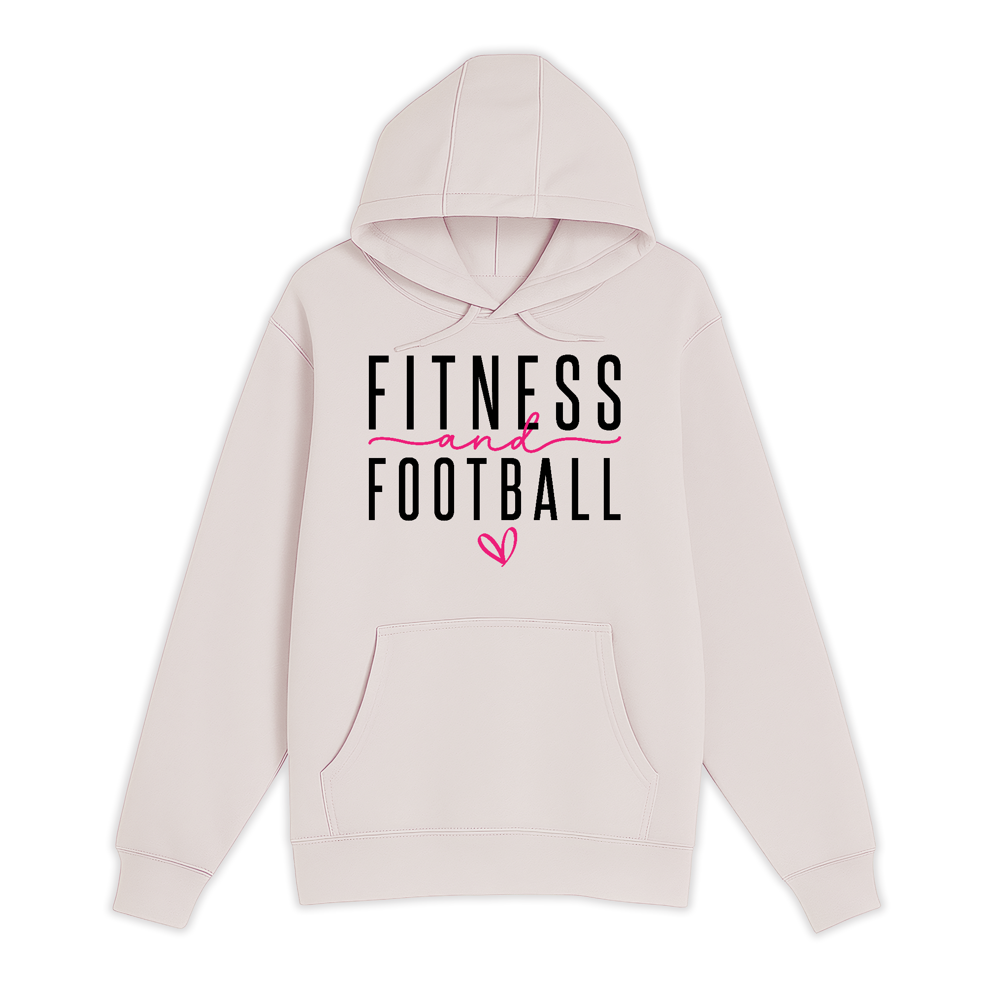 Unisex Small Light Pink Pullover Hooded Sweatshirt