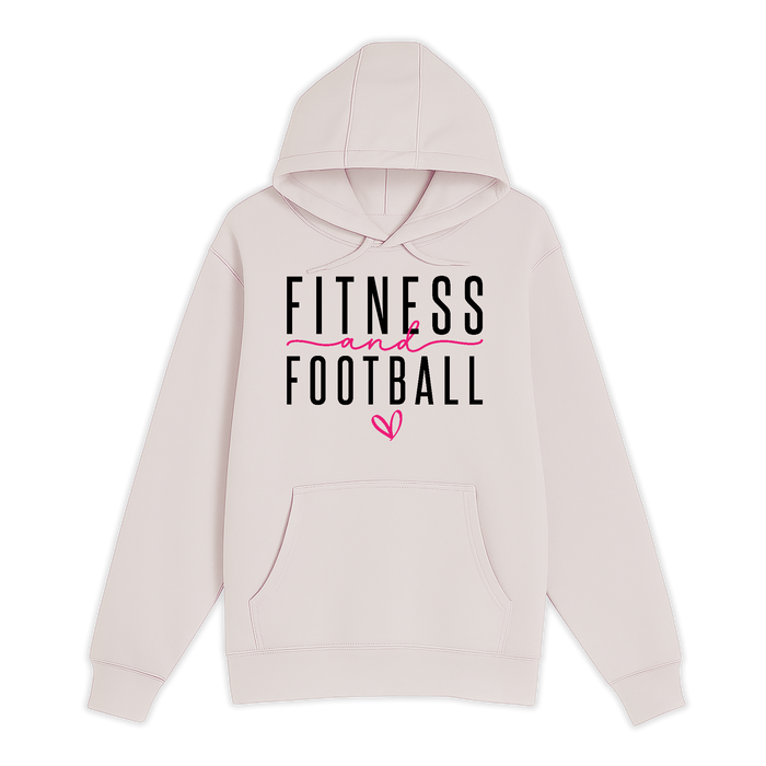Unisex Small Light Pink Pullover Hooded Sweatshirt