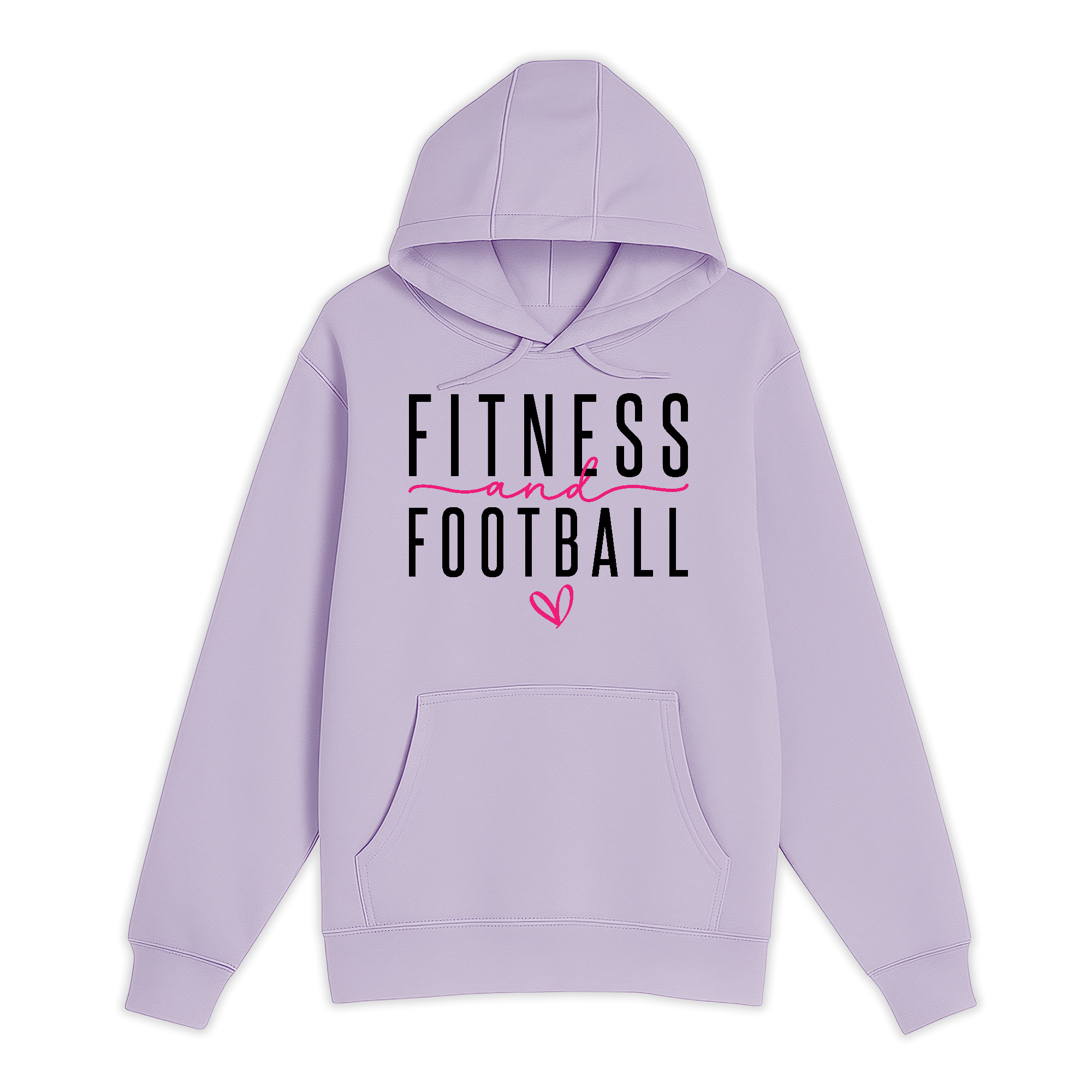Unisex Small Lilac Pullover Hooded Sweatshirt