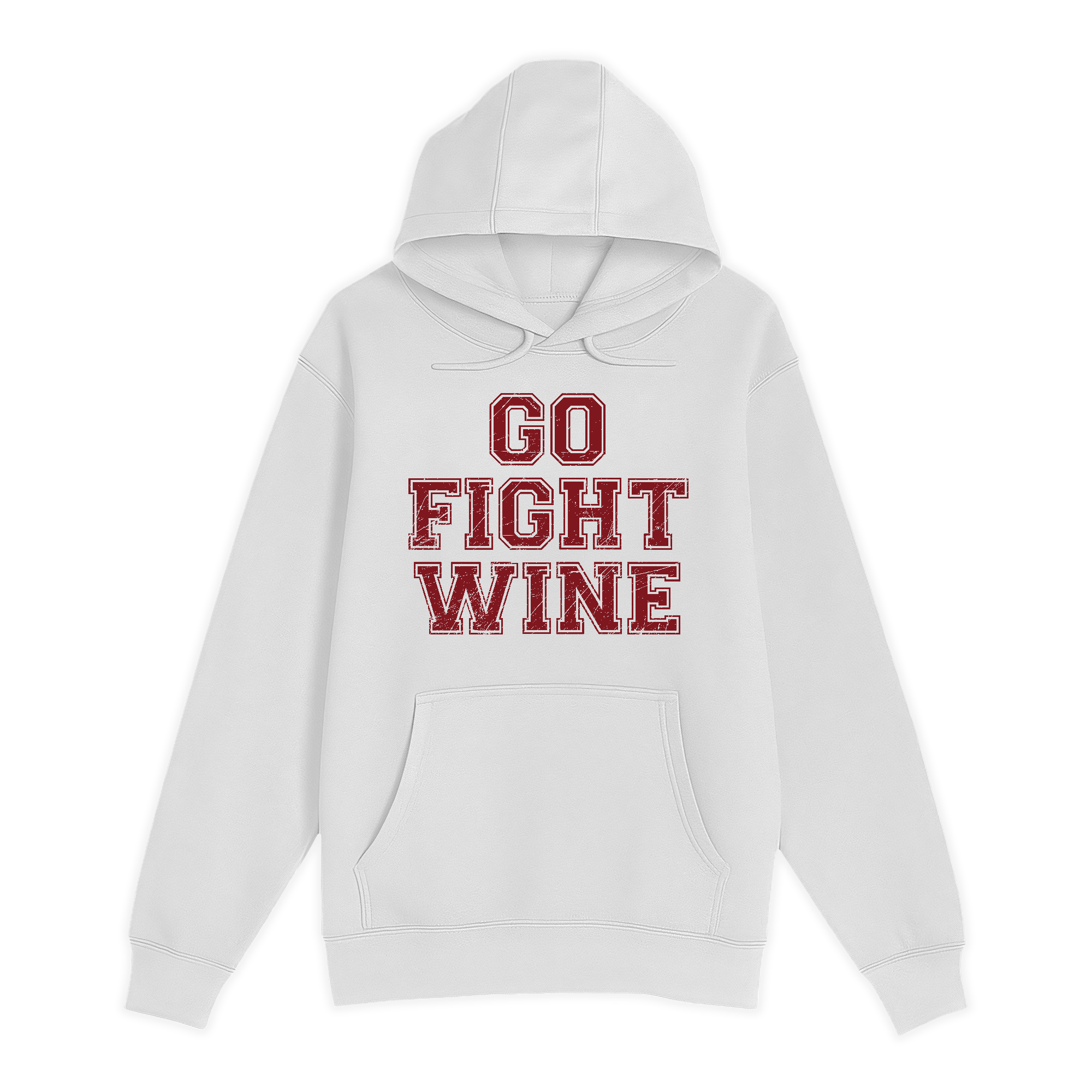 Unisex Small White Pullover Hooded Sweatshirt