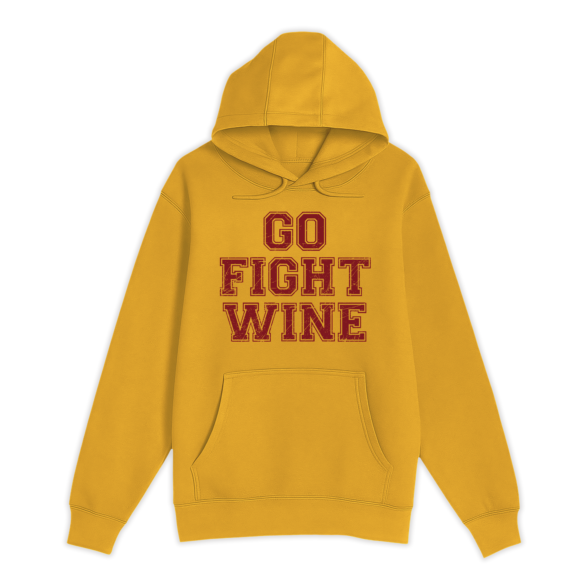 Unisex Small Yellow Pullover Hooded Sweatshirt