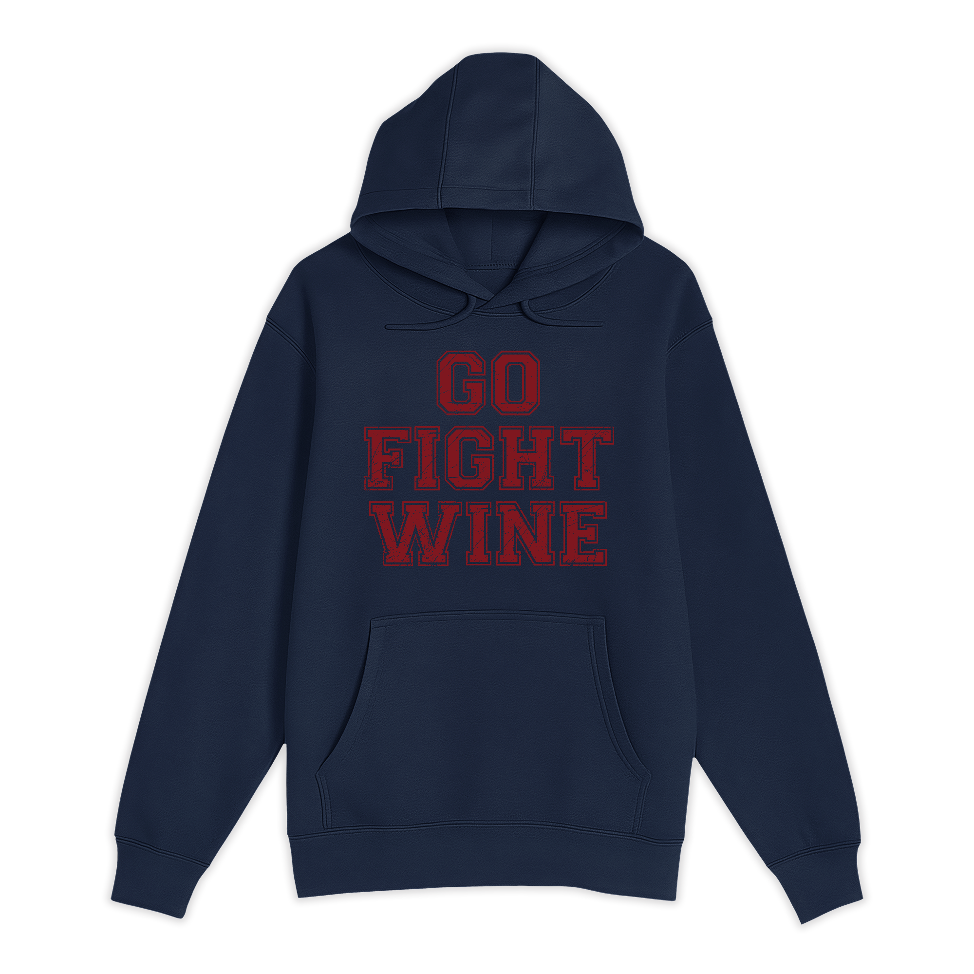 Unisex Small Navy Pullover Hooded Sweatshirt