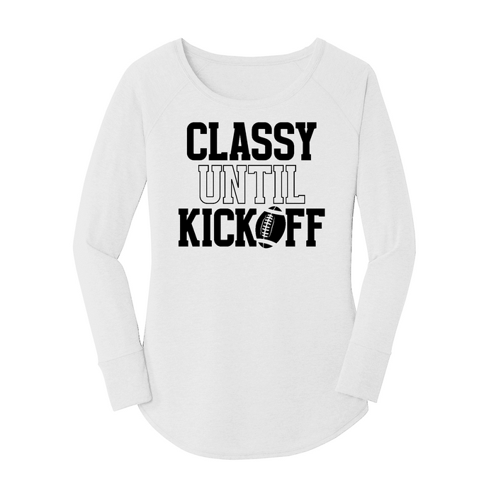 Womens X-Small White Long Sleeve Tunic Tee