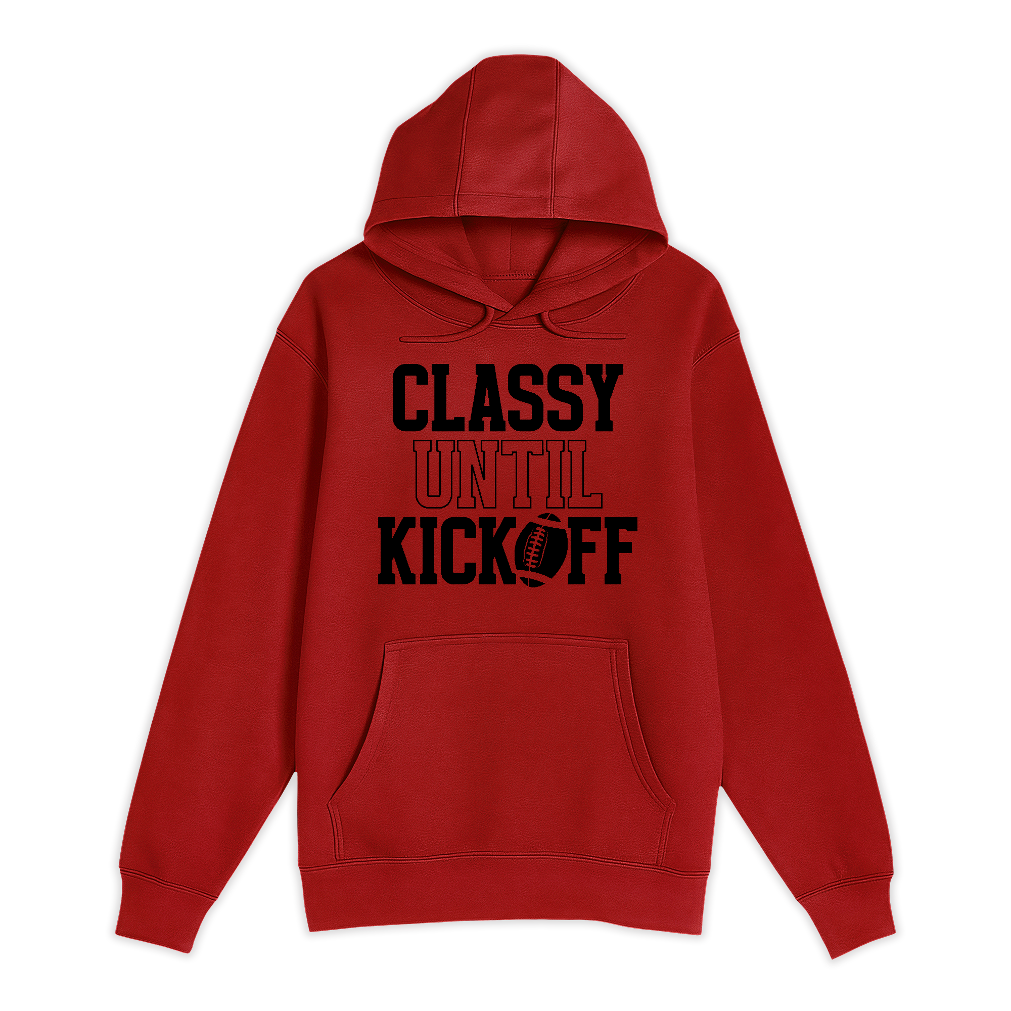 Unisex Small Red Pullover Hooded Sweatshirt