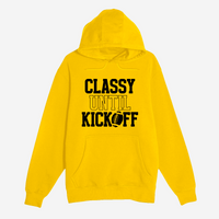 Unisex Small Yellow Pullover Hooded Sweatshirt