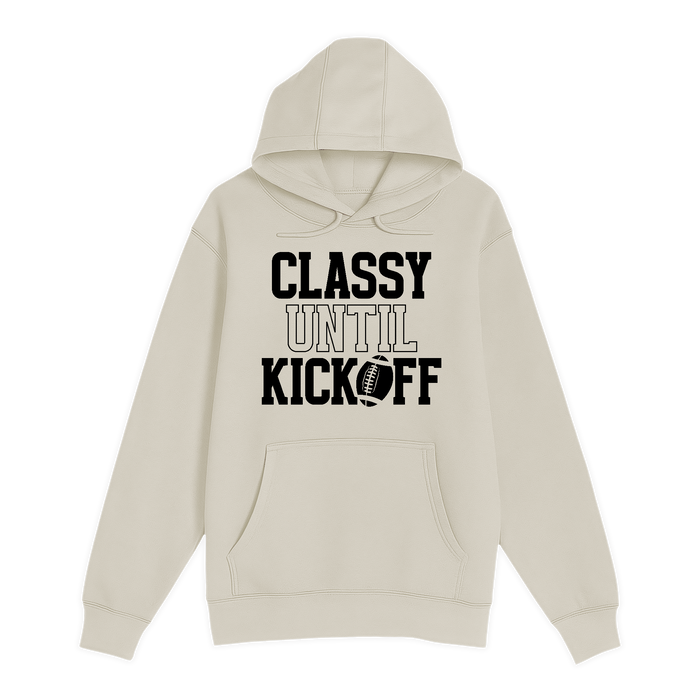 Unisex Small Natural Pullover Hooded Sweatshirt