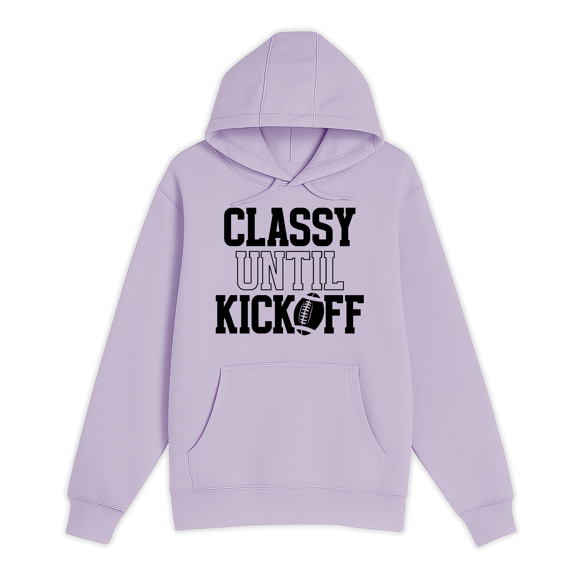 Unisex Small Lilac Pullover Hooded Sweatshirt