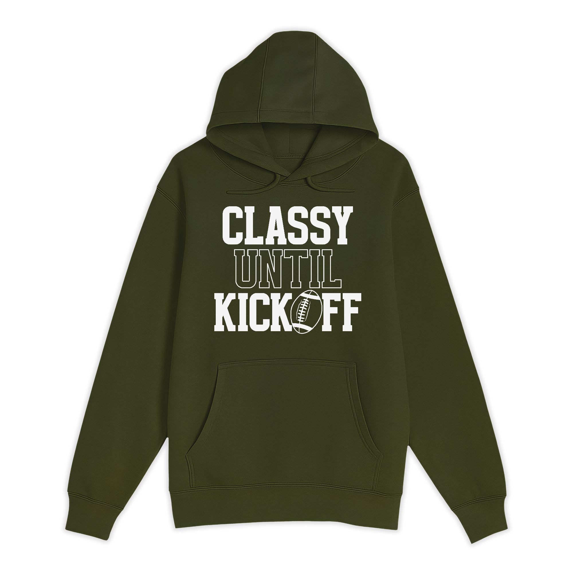 Unisex Small Army Pullover Hooded Sweatshirt