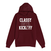 Unisex Small Burgundy Pullover Hooded Sweatshirt