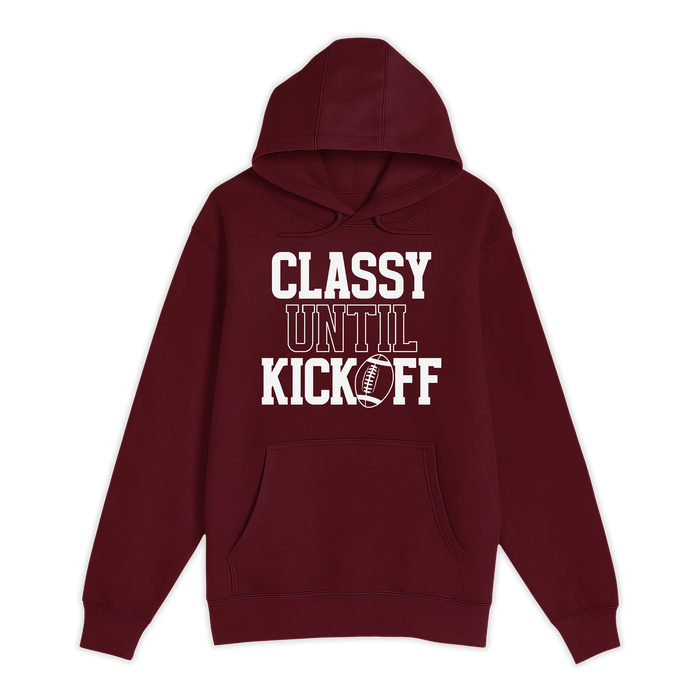 Unisex Small Burgundy Pullover Hooded Sweatshirt