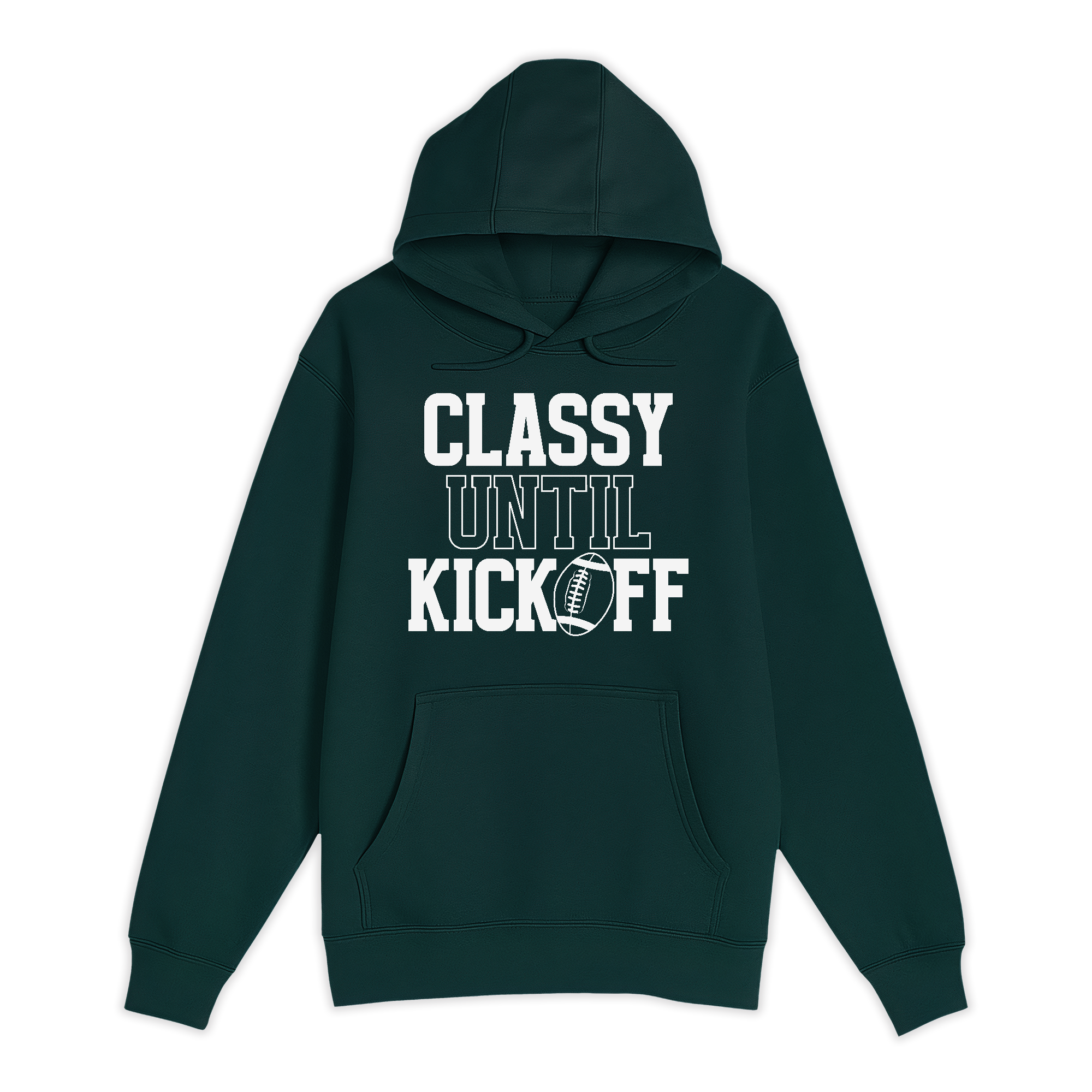 Unisex Small Sport Green Pullover Hooded Sweatshirt