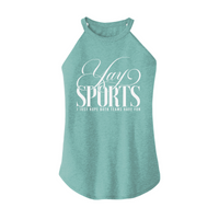 Womens X-Small Teal Rocker Tank Top