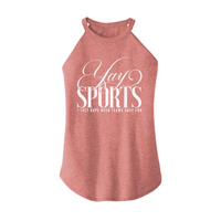 Womens X-Small Light Pink Rocker Tank Top