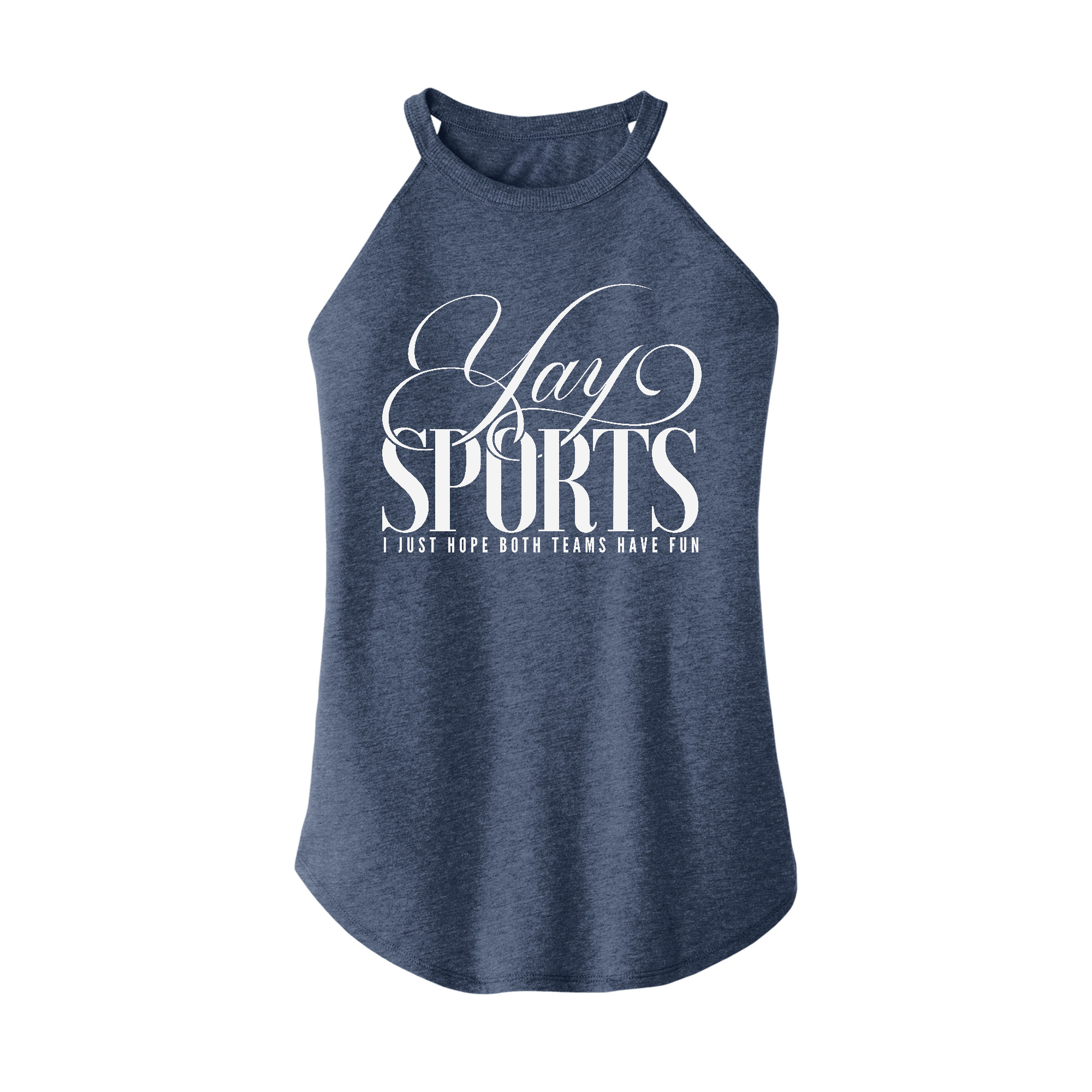 Womens X-Small Navy Heather Rocker Tank Top