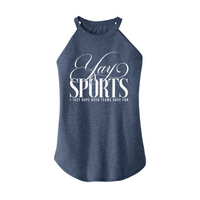 Womens X-Small Navy Heather Rocker Tank Top