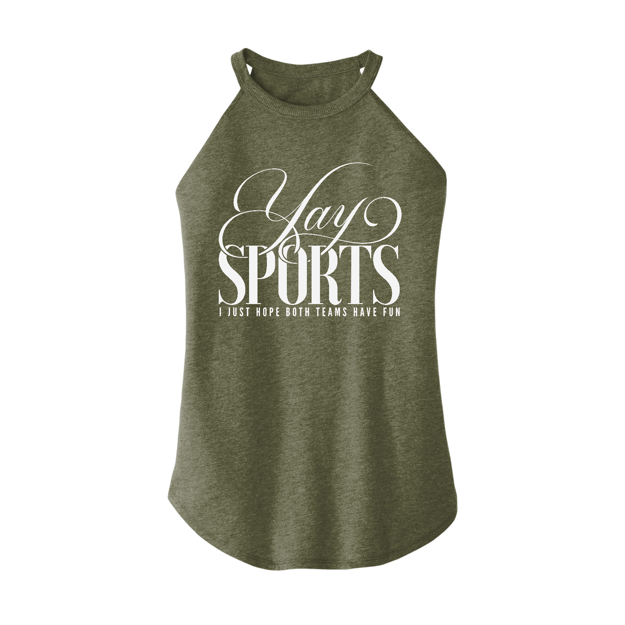 Womens X-Small Military Green Rocker Tank Top
