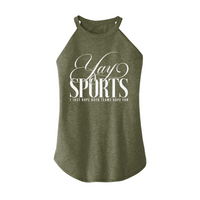 Womens X-Small Military Green Rocker Tank Top