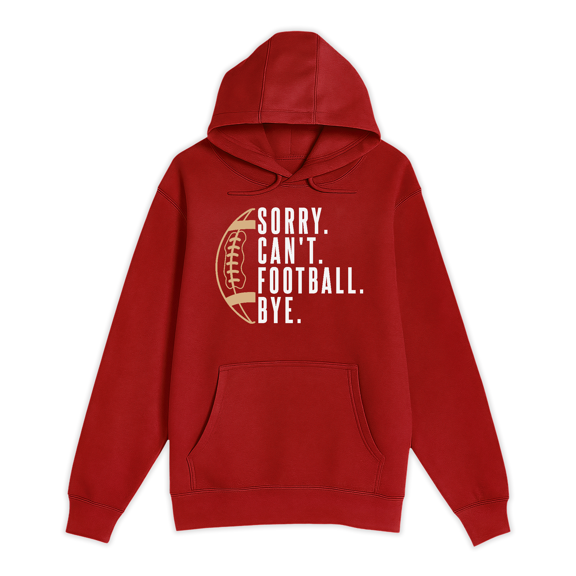 Unisex Small Red Pullover Hooded Sweatshirt