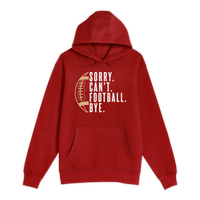 Unisex Small Red Pullover Hooded Sweatshirt