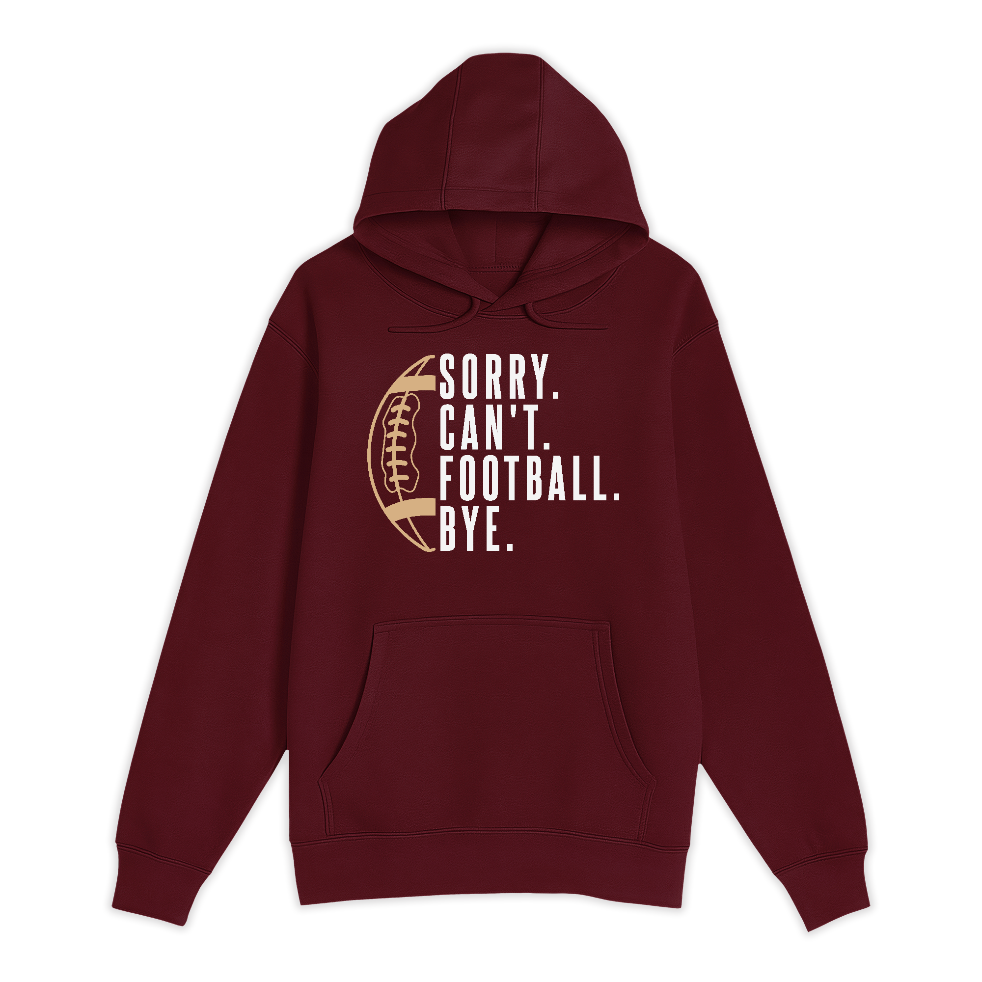 Unisex Small Burgundy Pullover Hooded Sweatshirt