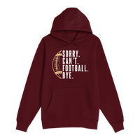 Unisex Small Burgundy Pullover Hooded Sweatshirt