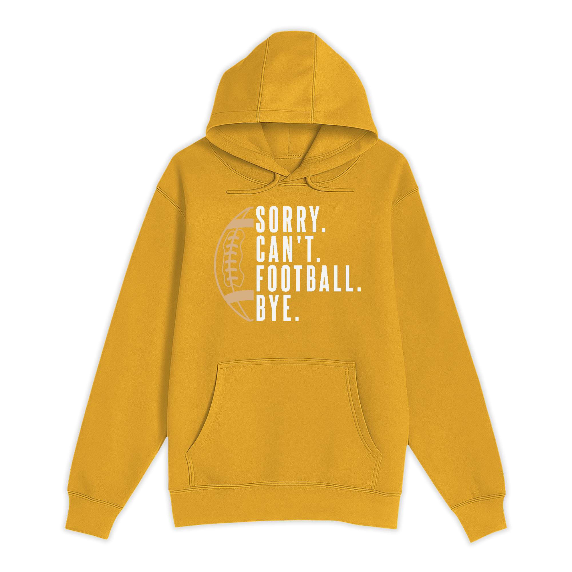 Unisex Small Yellow Pullover Hooded Sweatshirt