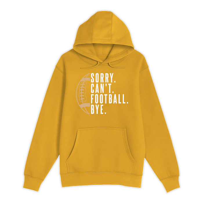 Unisex Small Yellow Pullover Hooded Sweatshirt