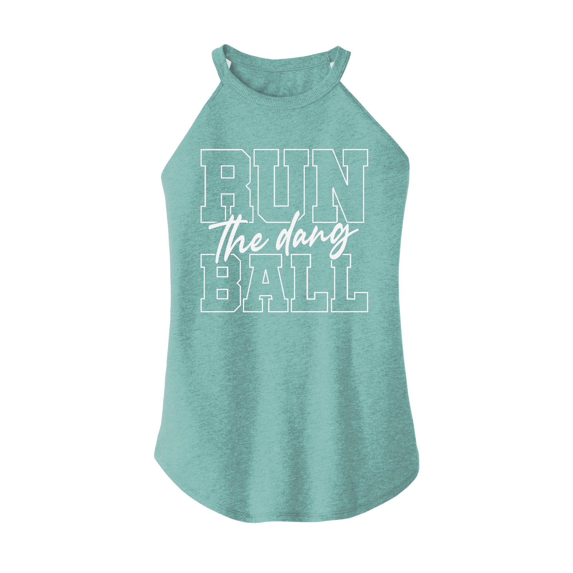 Womens X-Small Teal Rocker Tank Top