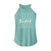Womens X-Small Teal Rocker Tank Top