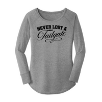 Womens X-Small Grey Long Sleeve Tunic Tee