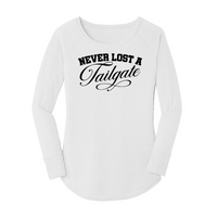 Womens X-Small White Long Sleeve Tunic Tee