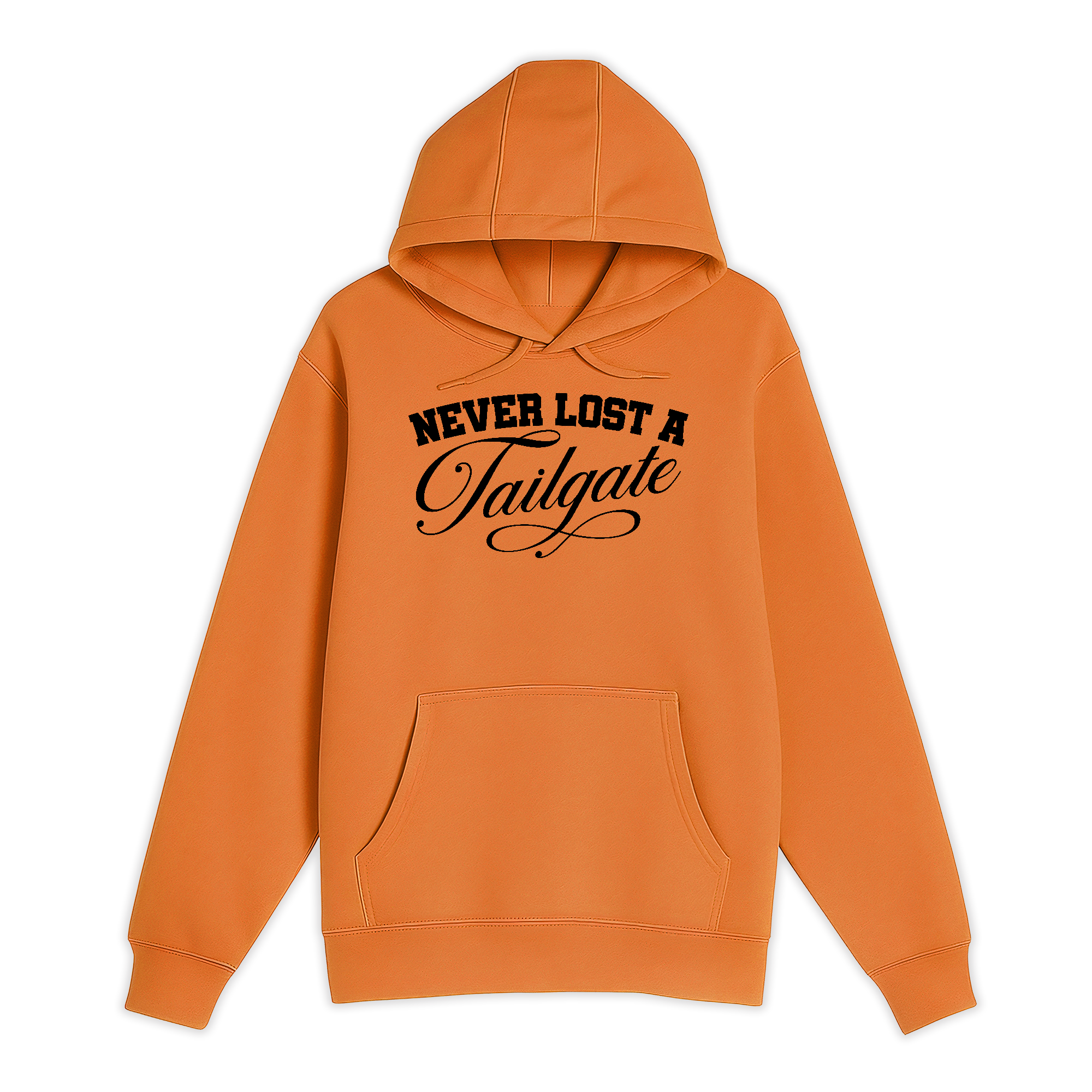 Unisex Small Orange Pullover Hooded Sweatshirt