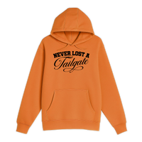 Unisex Small Orange Pullover Hooded Sweatshirt