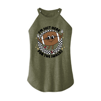 Womens X-Small Military Green Rocker Tank Top