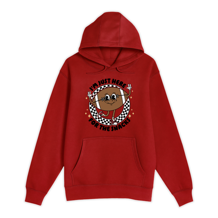 Unisex Small Red Pullover Hooded Sweatshirt