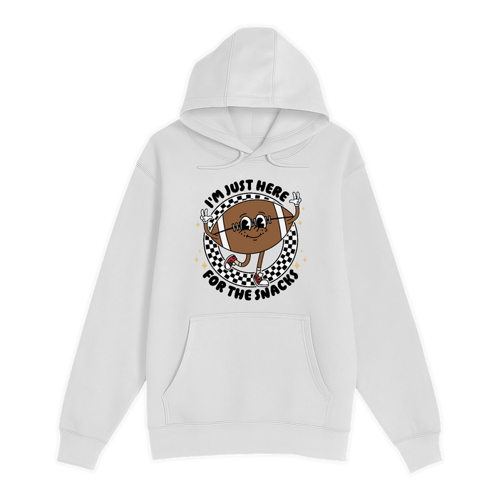 Unisex Small White Pullover Hooded Sweatshirt
