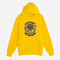 Unisex Small Yellow Pullover Hooded Sweatshirt
