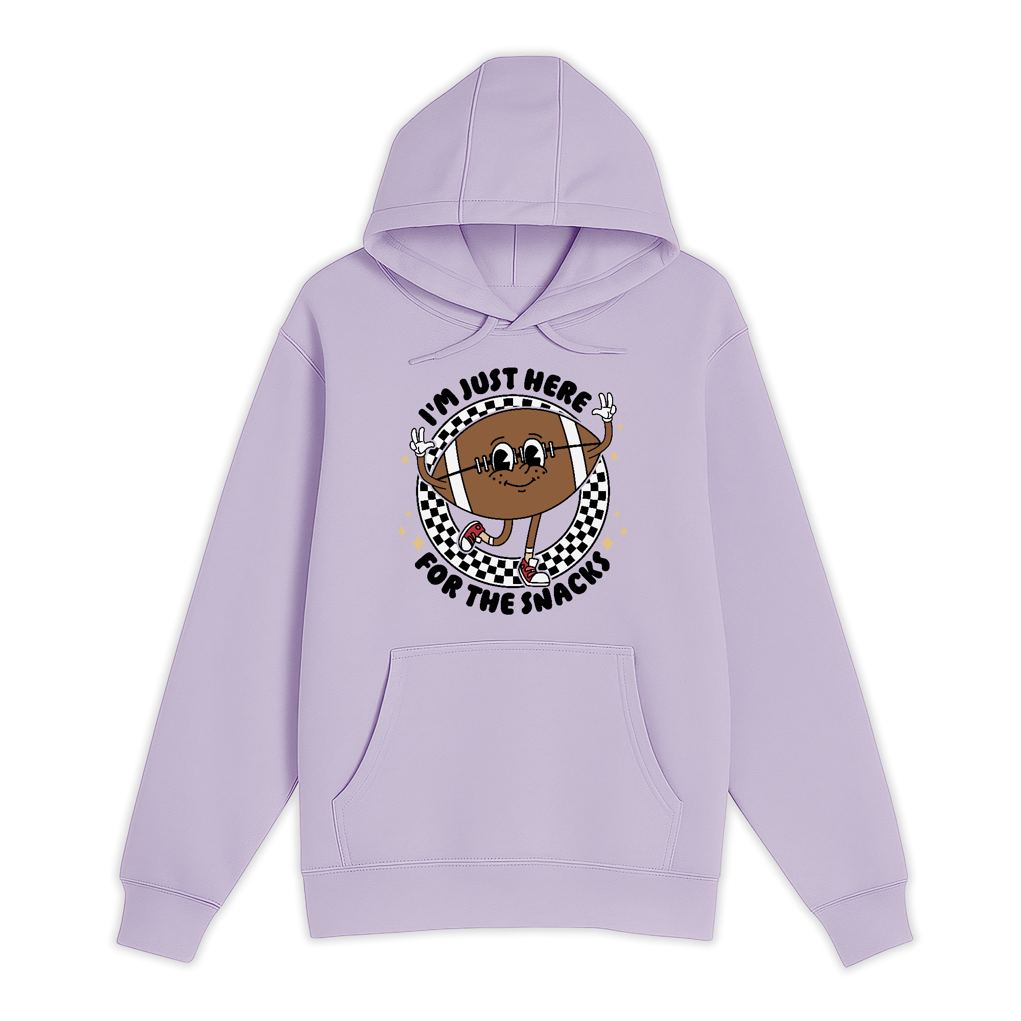 Unisex Small Lilac Pullover Hooded Sweatshirt