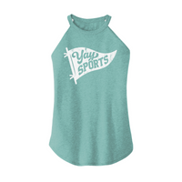 Womens X-Small Teal Rocker Tank Top