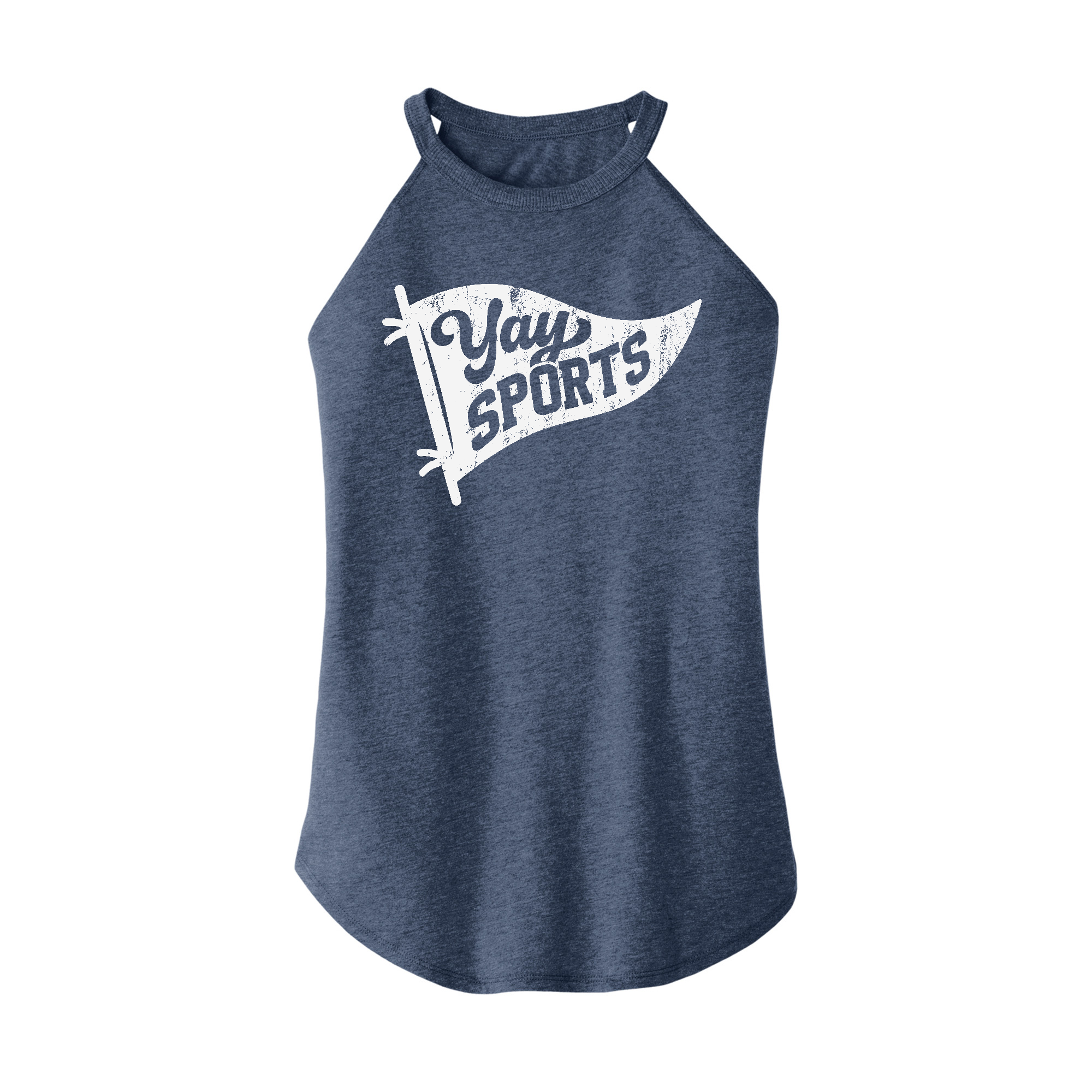 Womens X-Small Navy Heather Rocker Tank Top