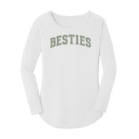 Womens X-Small White Long Sleeve Tunic Tee