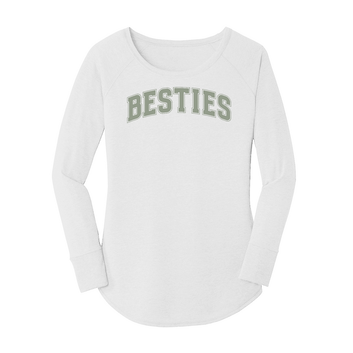 Womens X-Small White Long Sleeve Tunic Tee