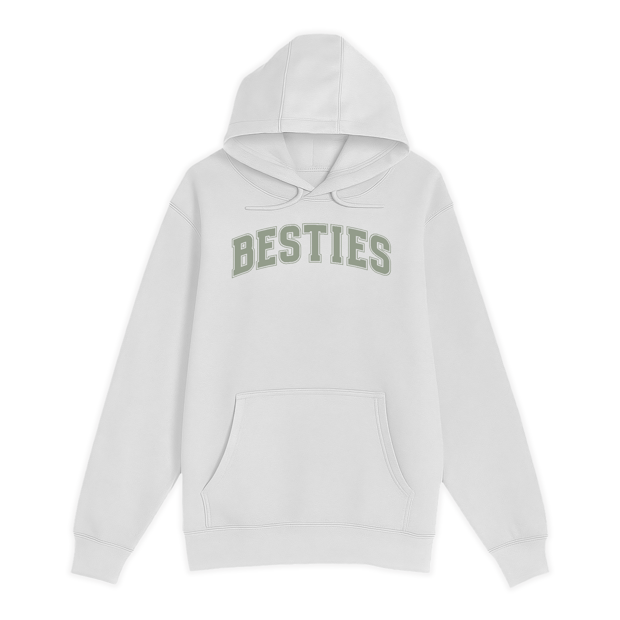 Unisex Small White Pullover Hooded Sweatshirt