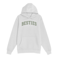 Unisex Small White Pullover Hooded Sweatshirt