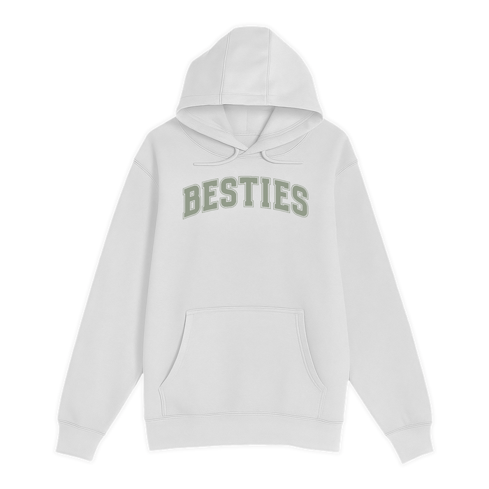 Unisex Small White Pullover Hooded Sweatshirt