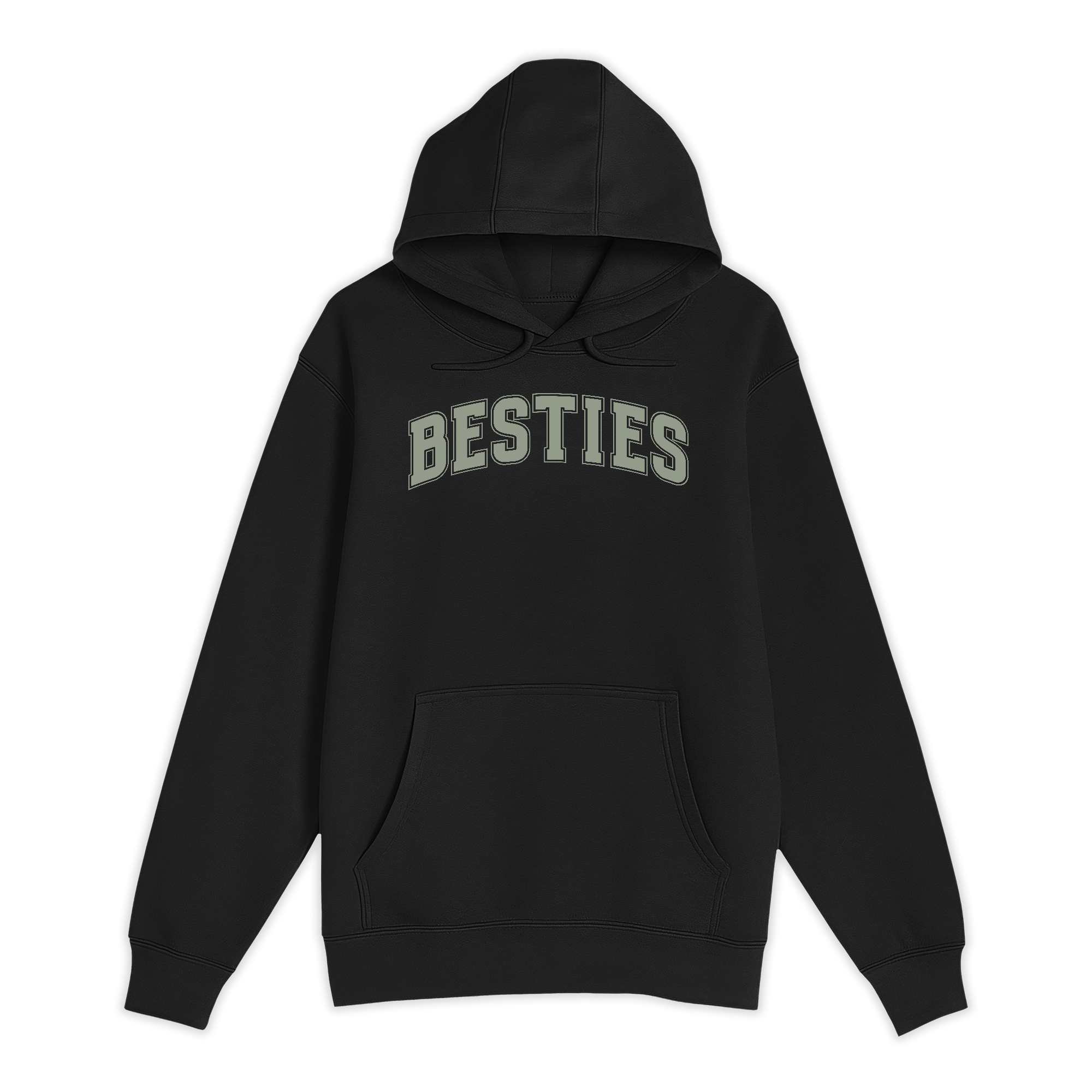 Unisex Small Black Pullover Hooded Sweatshirt