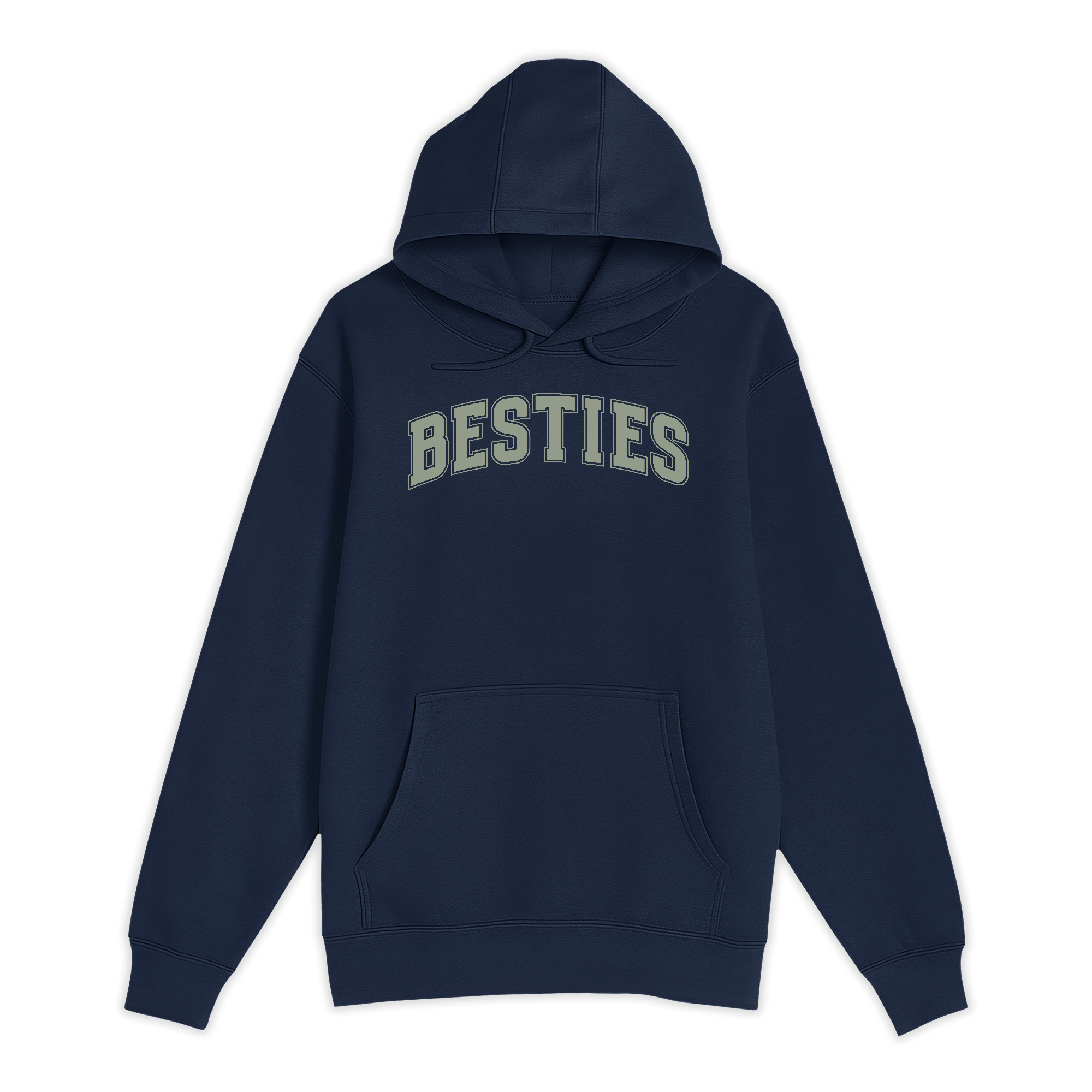 Unisex Small Navy Pullover Hooded Sweatshirt