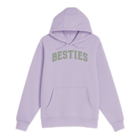 Unisex Small Lilac Pullover Hooded Sweatshirt
